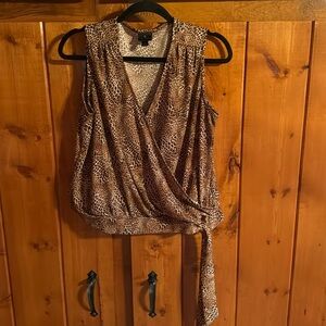 Leopard print Dressy sleeveless top